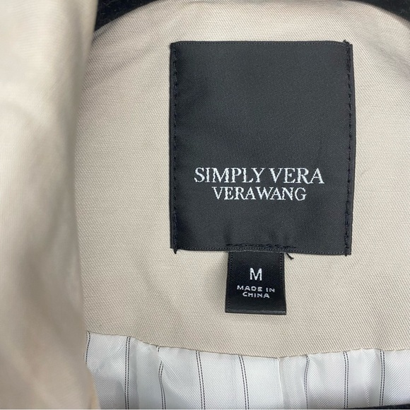 Simply Vera VERA WANG Cream Short Trench Women’s Medium - Picture 4 of 10